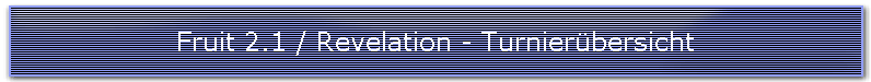 Fruit 2.1 / Revelation - Turnierbersicht