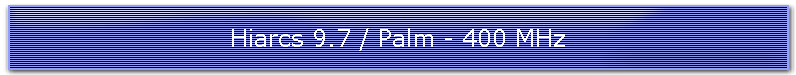Hiarcs 9.7 / Palm - 400 MHz